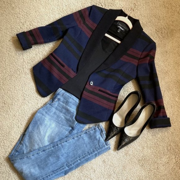 BGBGMaxAzria Color Block Blazer - Picture 1 of 3